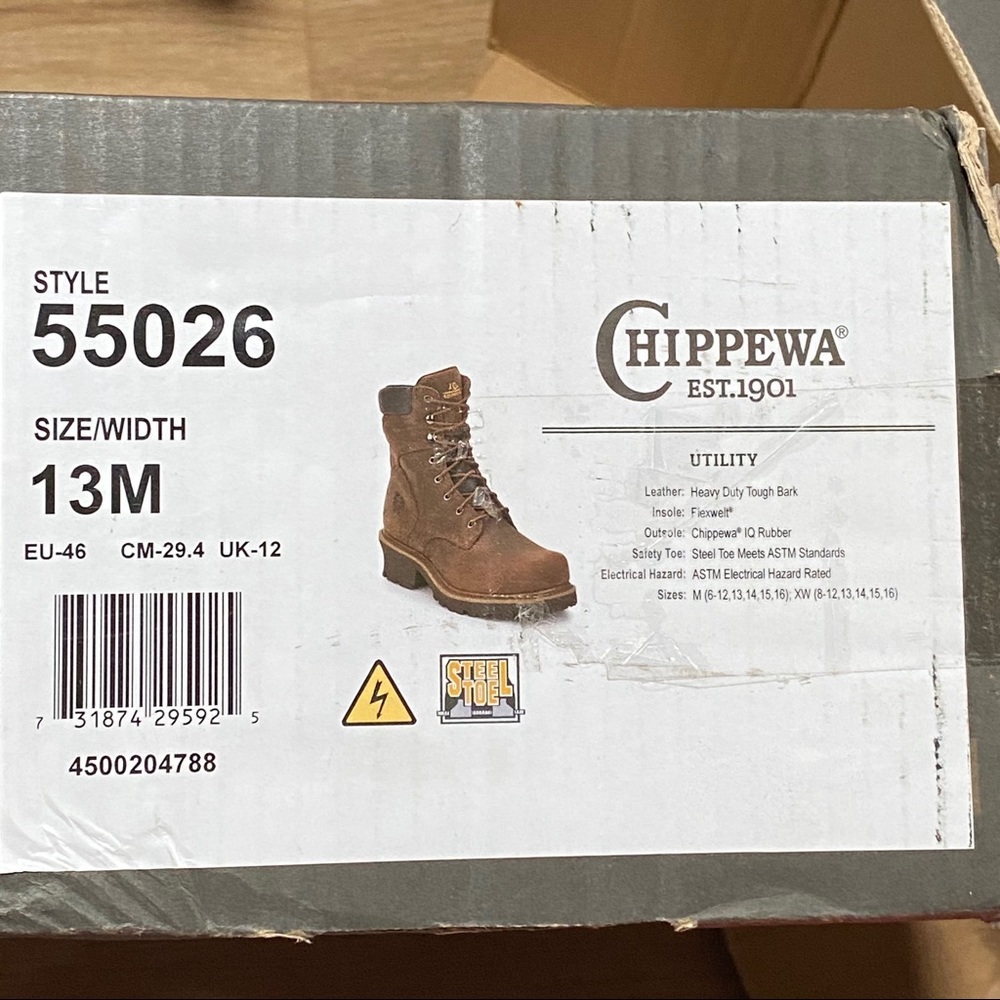 Chippewa Boots Men's Steel Toe Work Boots - 13M - Picture 9 of 9